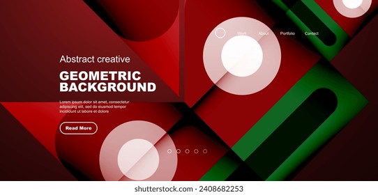 Triangles, circles and lines minimal background. Business or technology design for wallpaper, banner, background, landing page, wall art, invitation, prints