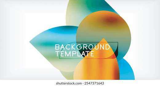 Triangles, circles, petals geometric shapes illustration