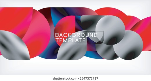 Triangles, circles, petals geometric shapes illustration