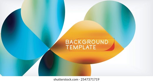 Triangles, circles, petals geometric shapes illustration