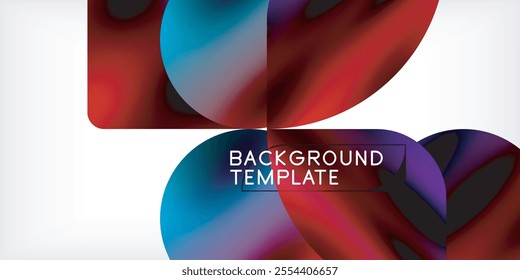 Triangles, circles, petals geometric shapes illustration