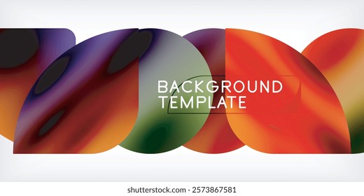 Triangles, circles, petals geometric shapes illustration