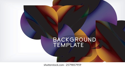 Triangles, circles, petals geometric shapes illustration