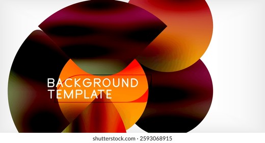 Triangles, circles, petals geometric shapes illustration