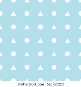 triangles and circles seamless pattern vector geometric background
