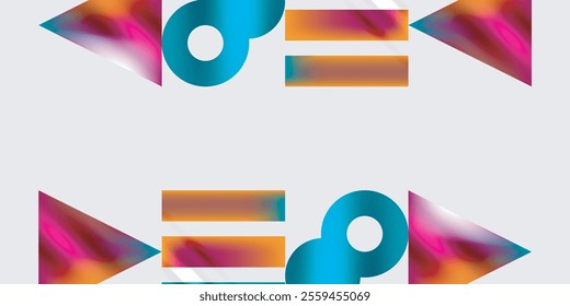 Triangles, circles, squares, rectangles design. Vector Illustration For Wallpaper, Banner, Background, Card, Book Illustration, landing page