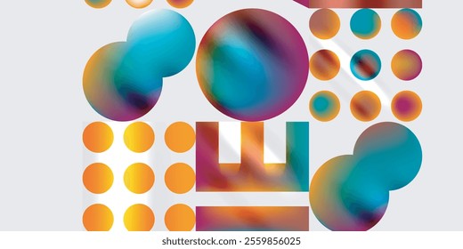 Triangles, circles, squares, rectangles design. Vector Illustration For Wallpaper, Banner, Background, Card, Book Illustration, landing page