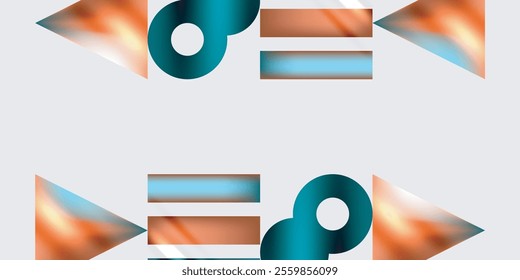 Triangles, circles, squares, rectangles design. Vector Illustration For Wallpaper, Banner, Background, Card, Book Illustration, landing page