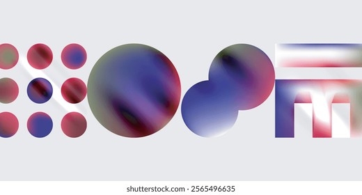 Triangles, circles, squares, rectangles design. Vector Illustration For Wallpaper, Banner, Background, Card, Book Illustration, landing page