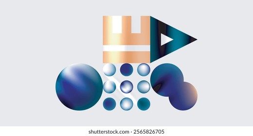 Triangles, circles, squares, rectangles design. Vector Illustration For Wallpaper, Banner, Background, Card, Book Illustration, landing page