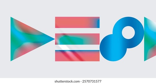 Triangles, circles, squares, rectangles design. Vector Illustration For Wallpaper, Banner, Background, Card, Book Illustration, landing page