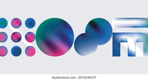 Triangles, circles, squares, rectangles design. Vector Illustration For Wallpaper, Banner, Background, Card, Book Illustration, landing page