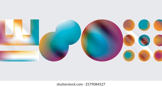 Triangles, circles, squares, rectangles design. Vector Illustration For Wallpaper, Banner, Background, Card, Book Illustration, landing page