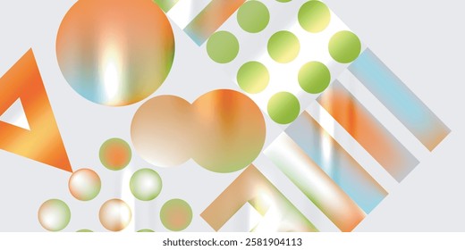 Triangles, circles, squares, rectangles design. Vector Illustration For Wallpaper, Banner, Background, Card, Book Illustration, landing page