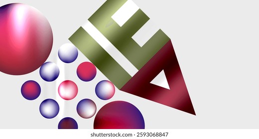Triangles, circles, squares, rectangles design. Vector Illustration For Wallpaper, Banner, Background, Card, Book Illustration, landing page