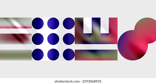 Triangles, circles, squares, rectangles design. Vector Illustration For Wallpaper, Banner, Background, Card, Book Illustration, landing page