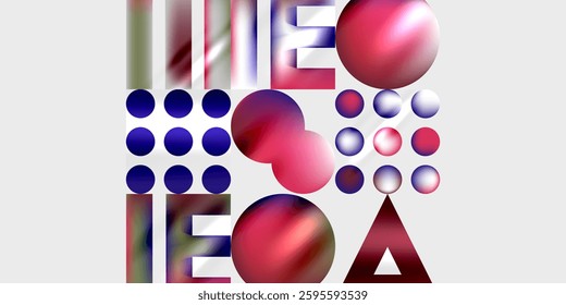 Triangles, circles, squares, rectangles design. Vector Illustration For Wallpaper, Banner, Background, Card, Book Illustration, landing page