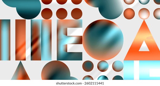 Triangles, circles, squares, rectangles design. Vector Illustration For Wallpaper, Banner, Background, Card, Book Illustration, landing page