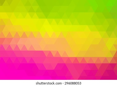 Triangles. Colorful  vector background of geometric shapes for flyer. Geometric background. Transition bright colors.