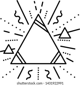 Triangles design icon in outline style