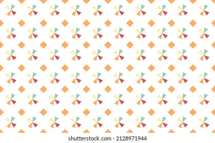 Triangles and diamond colorful seamless patterns resembled pajama patterns. Fabric and textile vector design.