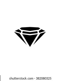 Triangles in diamond. Diamond isolated on white. Bright diamond. Valentine diamond.  Gift. Diamond symbol. Diamond background