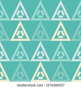 Triangles. Ethnic boho seamless background. Tribal pattern. Folk motif. Vector illustration for web design or print.