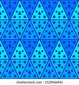 Triangles. Ethnic boho seamless pattern. Patchwork texture. Traditional ornament. Tribal pattern. Folk motif. Can be used for wallpaper, textile, wrapping, web.