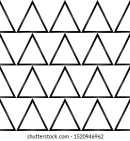 Triangles. Ethnic boho seamless pattern. Patchwork texture. Traditional ornament. Tribal pattern. Folk motif. Can be used for wallpaper, textile, wrapping, web.