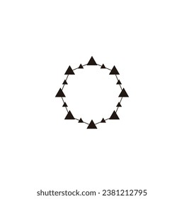 Triangles, figure, decor geometric symbol simple logo vector