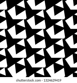 Triangles, figures ornament. Polygons background. Geometric motif. Simple shapes wallpaper. Geometrical backdrop. Digital paper, web designing, textile print. Seamles pattern
