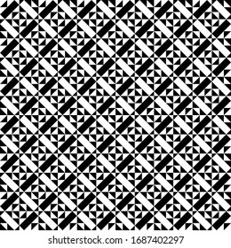 Triangles, figures seamless pattern. Folk wallpaper. Geometric background. Triangular shapes, forms ornate. Tribal motif. Ethnic ornament. Geometrical image. Textile print, abstract. Vector artwork