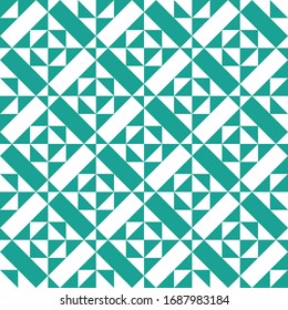 Triangles, figures seamless pattern. Folk wallpaper. Triangular shapes, forms ornate. Geometric background. Tribal motif. Ethnic ornament. Geometrical image. Textile print, abstract. Vector artwork.