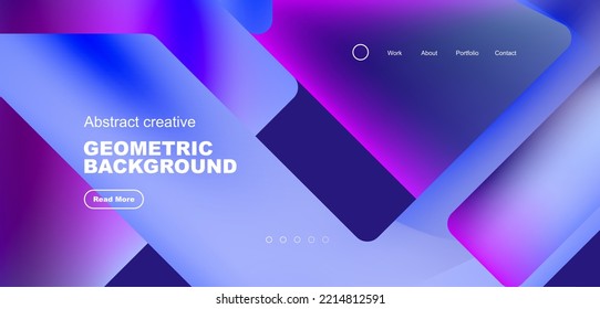 Triangles with fluid colors geometric abstract background. Techno or business concept, pattern for wallpaper, banner, background, landing page