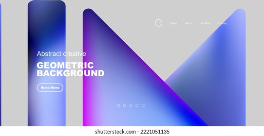 Dreiecke mit fließenden Farben, geometrischer abstrakter Hintergrund. Techno- oder Business-Konzept, Muster für Bildschirmhintergründe, Banner, Hintergrund, Landing-Page