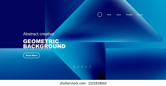 Triangles with fluid colors geometric abstract background. Techno or business concept, pattern for wallpaper, banner, background, landing page