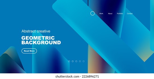 Triangles with fluid colors geometric abstract background. Techno or business concept, pattern for wallpaper, banner, background, landing page