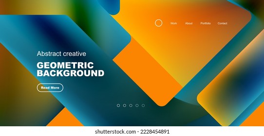 Triangles with fluid colors geometric abstract background. Techno or business concept, pattern for wallpaper, banner, background, landing page