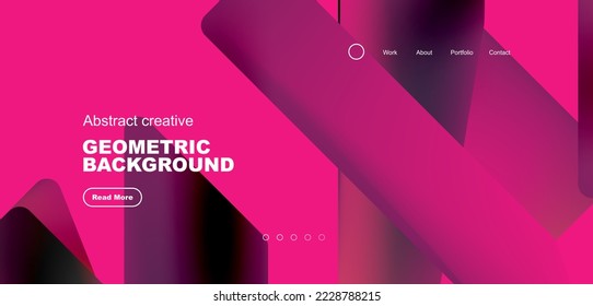 Triangles with fluid colors geometric abstract background. Techno or business concept, pattern for wallpaper, banner, background, landing page