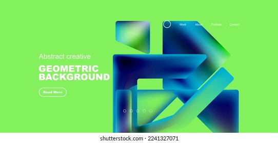 Triángulos con fondo abstracto geométrico de colores fluidos. Concepto técnico o empresarial, patrón para fondo de pantalla, banner, fondo, página de inicio