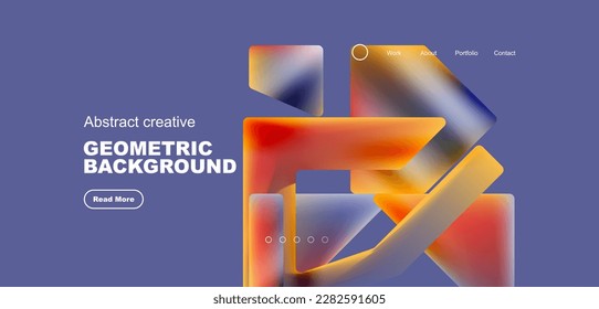Triángulos con fondo abstracto geométrico de colores fluidos. Concepto técnico o empresarial, patrón para fondo de pantalla, banner, fondo, página de inicio