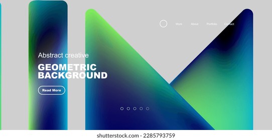 Triángulos con fondo abstracto geométrico de colores fluidos. Concepto técnico o empresarial, patrón para fondo de pantalla, banner, fondo, página de inicio
