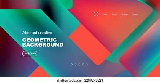 Triángulos con fondo abstracto geométrico de colores fluidos. Concepto técnico o empresarial, patrón para fondo de pantalla, banner, fondo, página de inicio