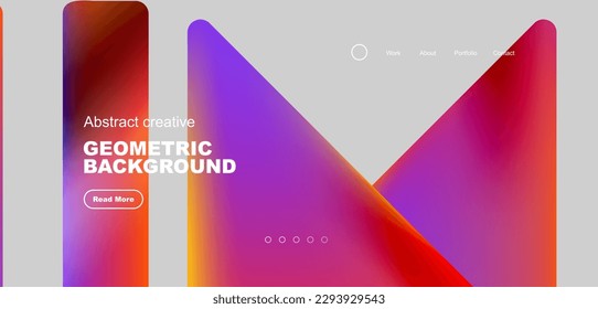 Triángulos con fondo abstracto geométrico de colores fluidos. Concepto técnico o empresarial, patrón para fondo de pantalla, banner, fondo, página de inicio
