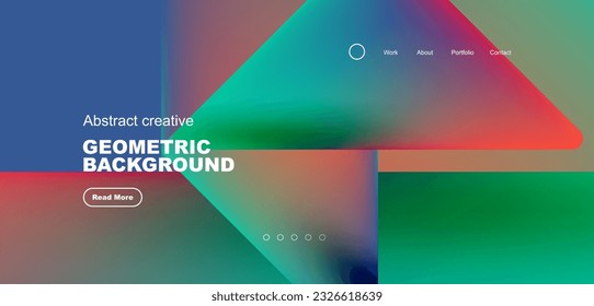 Triangles with fluid colors geometric abstract background. Techno or business concept, pattern for wallpaper, banner, background, landing page