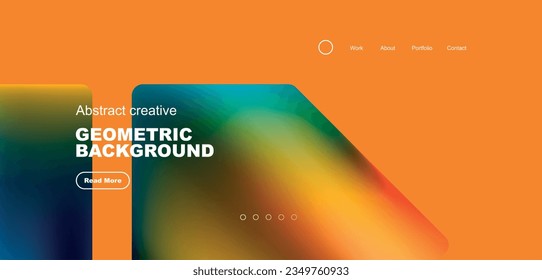 Triangles with fluid colors geometric abstract background. Techno or business concept, pattern for wallpaper, banner, background, landing page