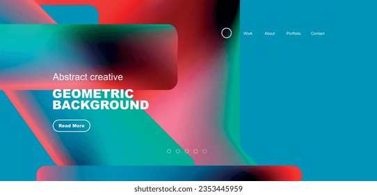 Triángulos con fondo abstracto geométrico de colores fluidos. Concepto técnico o empresarial, patrón para fondo de pantalla, banner, fondo, página de inicio