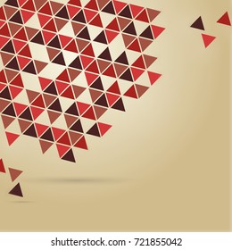 triangles fly. Vector illustration. The pattern of triangles.