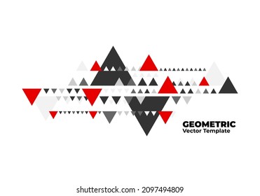 Triangles geometric abstract background. Dynamic shapes composition. Flat and clean style. Applicable for any graphic works.