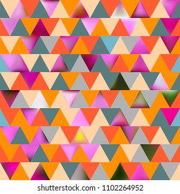 Triangles. Geometric. Seamless pattern. Vector illustration. Colorful background.